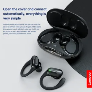Écouteurs sans Fil Lenovo XT80 Bluetooth 5.3 - Son Stéréo HiFi, Micro, Affichage LED, Sport Étanche Env. gratuit – Image 4