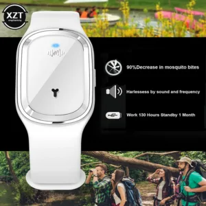 Bracelet Anti-Moustiques Ultrasonique M1 – Protection Naturelle Enfants & Adultes, Sans Produits Chimiques, Autonomie 130h Env. rapide – Image 4