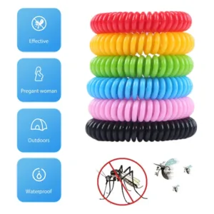 Bracelets anti-moustiques étanches sans DEET – Lot de 10 à 50, citronnelle naturelle, adultes et enfants, intérieur/extérieur Env. gratuit – Image 2