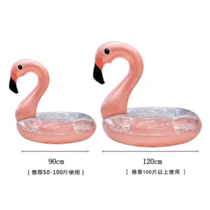 Bouée gonflable flamant rose pour piscine – Tube flottant été pour adultes et enfants – Jouet d’eau, chaise longue, décoration de fête Env. gratuit – Image 4
