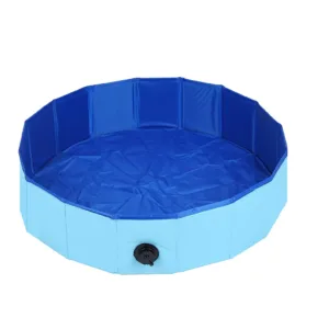 Piscine Pliable pour Chien et Animaux - PVC Écologique avec Valve de Vidange, Bain Extérieur Été - 80/120/160 cm Liv. gratuit – Image 4