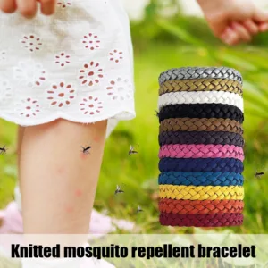 Bracelets anti-moustiques réutilisables (lot de 12), non toxiques pour adultes et enfants, protection naturelle longue durée – activités plein air, camping, voyage Liv. gratuit – Image 4