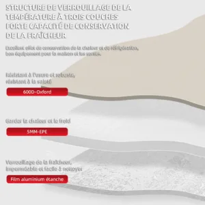 Yannice – Glacière Pliable Portable 33L pour Voiture, Maison, Camping et Pique-nique – Réfrigération Semi-conducteur 12V / 220V Env. gratuit – Image 3