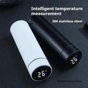 Bouteille Thermos intelligente 500 ml – Affichage LED de température, flacon isotherme en acier inoxydable, chaud/froid Env. gratuit – Image 5