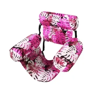 Hamac d’eau gonflable avec accoudoirs – Chaise longue flottante en PVC pour adultes – Style tropical, dossier réglable, confort piscine été Liv. gratuit – Image 3