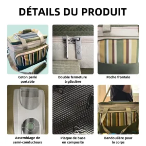 Yannice – Glacière Pliable Portable 33L pour Voiture, Maison, Camping et Pique-nique – Réfrigération Semi-conducteur 12V / 220V Env. gratuit – Image 6