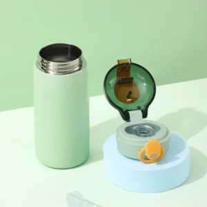 Bouteille isotherme enfant TUUTH 320/460 ml – Thermos inox avec paille, étanche, portable, chaud/froid Env. rapide – Image 4