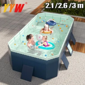 Profitez des journées chaudes avec cette grande piscine rectangulaire pliable de 2,6 ou 3 mètres. Facile à installer, durable et spacieuse, idéale pour toute la famille !