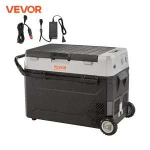Transportez vos aliments au frais avec la glacière VEVOR 38L 12V. Double zone, silencieuse, rapide, parfaite pour voiture, camping, camion et maison.