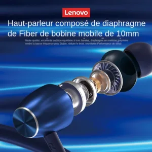 Lenovo HE05X Écouteurs Bluetooth Sport Tour de Cou – Étanches, Magnétiques, Son HiFi, Micro Intégré Env. gratuit – Image 6