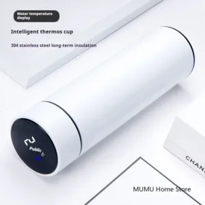 Bouteille Thermos intelligente 500 ml – Affichage LED de température, flacon isotherme en acier inoxydable, chaud/froid Env. gratuit – Image 4