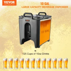 VEVOR Distributeur  Isotherme de Boissons 38L – Robinet, Non Électrique, 10h Conservation Chaud/Froid, Camping & Restauration / rapide – Image 2