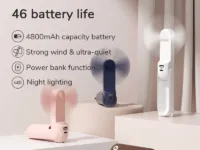 Découvrez le mini ventilateur 3 en 1 JISULIFE F8/F8X : ventilateur portable, lampe de poche et batterie externe 4500mAh. Compact, puissant, silencieux et idéal pour l’été, en voyage ou au bureau. Expédition rapide !