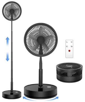 Ventilateur Pliant LIPETY 7200 mAh – Silencieux, Télescopique, USB Rechargeable avec Télécommande Env. gratuit – Image 8