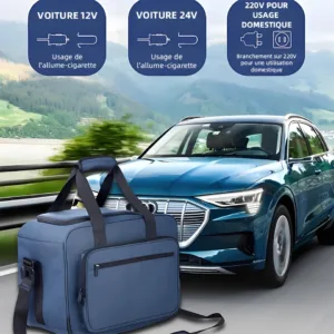 Réfrigérateur Pliable Voiture 25L E-ACE – Froid & Chaud, 12V/220V, Compact & Portable pour Camping, Pique-Nique, Maison & Auto Exp. gratuit – Image 6