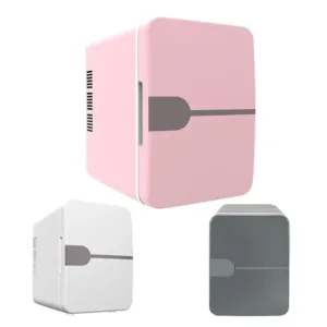 Mini Réfrigérateur beauté 6L portable 12V/220V. Conserve soins, masques & maquillage au frais ou au chaud. Idéal voiture, camping ou chambre. Ultra silencieux.