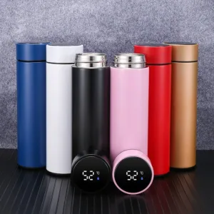 Bouteille Thermos intelligente 500 ml – Affichage LED de température, flacon isotherme en acier inoxydable, chaud/froid Env. gratuit – Image 3