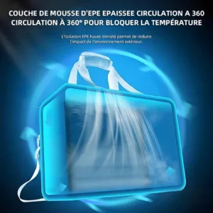 Yannice – Glacière Pliable Portable 33L pour Voiture, Maison, Camping et Pique-nique – Réfrigération Semi-conducteur 12V / 220V Env. gratuit – Image 2