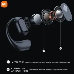 Écouteurs Bluetooth à Conduction Osseuse MIJIA – Sans Fil TWS HiFi, Réduction du Bruit, Étanches, Commande Tactile, Stéréo 9D Liv. rapide – Image 5