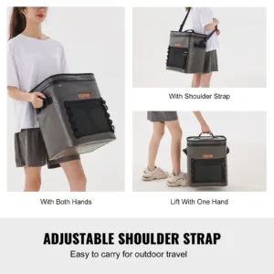 Glacière Souple Isotherme VEVOR 30 Canettes – Sac Étanche Portable 36x28x39,5 cm pour Extérieur, Camping, Pique-Nique Env. gratuit – Image 5