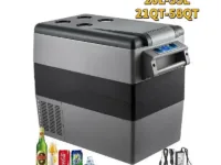 Réfrigérateur Frigo congélateur VEVOR, 20–55 L, refroidissement -20 °C à 20 °C, contrôle LED/app, protection batterie, usage voiture & maison. Idéal camping & road trip.