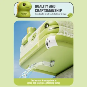 Grande piscine gonflable rembourrée en PVC – Portable, familiale, intérieur/extérieur – Jeux d’eau pour enfants et adultes (1,5 m à 2,6 m) Env. gratuit – Image 5