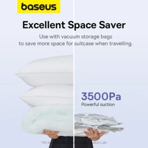 Baseus Mini Compresseur d’Air Sans Fil – Pompe 2-en-1 Gonflage/Dégonflage Rapide – Pour matelas, sacs de rangement, anneaux de bain, camping – Image 3