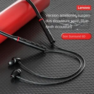 Lenovo HE05X Écouteurs Bluetooth Sport Tour de Cou – Étanches, Magnétiques, Son HiFi, Micro Intégré Env. gratuit – Image 3