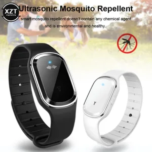 Protégez-vous des moustiques avec le bracelet ultrasonique M1. Sans produits chimiques, rechargeable, efficace jusqu’à 130h. Idéal pour l'extérieur.