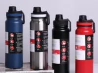 Bouteille d'eau isotherme en inox 304, 12 à 24h chaud/froid. Portable, durable et légère, idéale pour sport, escalade, randonnée ou voyage.