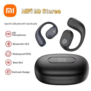  Écouteurs sans fil à conduction osseuse MIJIA TWS Bluetooth 5.3 : stéréo HiFi 9D, étanches, avec réduction du bruit, contrôle tactile et micro intégré