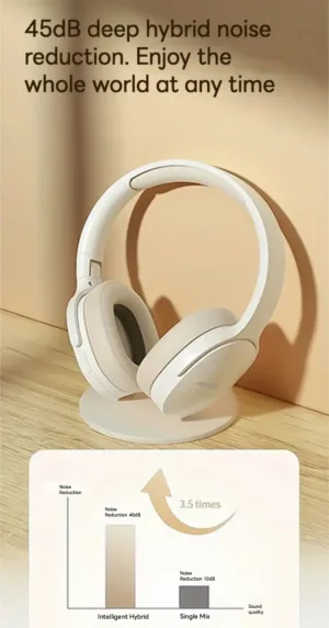 Bosebye P2961 Casque Bluetooth 5.3 Sans Fil – Pliable, Micro Intégré, Basses Puissantes, Idéal Gaming & HiFi Env. gratuit – Image 8