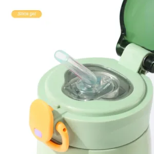 Bouteille isotherme enfant TUUTH 320/460 ml – Thermos inox avec paille, étanche, portable, chaud/froid Env. rapide – Image 5