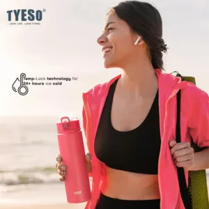 Bouteille Isotherme TYESO 600/750ml – Acier Inoxydable, Écologique et Portable Env. gratuit – Image 4