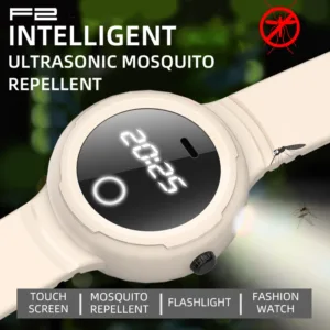 Montre anti-moustiques ultrasonique étanche, bracelet répulsif recharge rapide pour l'extérieur, tueur de nuisibles sans produit chimique – Image 2