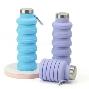 Bouteille d’eau pliable 500 ml en silicone – Rétractable, portable, légère – Idéale pour sport, voyage, randonnée, sans BPA Env. gratuit – Image 3