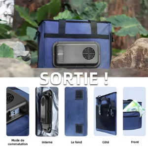 Réfrigérateur Pliable Voiture 25L E-ACE – Froid & Chaud, 12V/220V, Compact & Portable pour Camping, Pique-Nique, Maison & Auto Exp. gratuit – Image 4