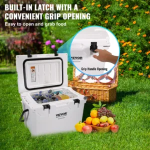 VEVOR Glacière Portable Rigide 23,7 L - Isotherme, Hermétique & Ultra‑résistante Env. gratuit – Image 5