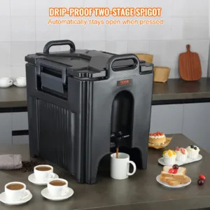 VEVOR Distributeur  Isotherme de Boissons 38L – Robinet, Non Électrique, 10h Conservation Chaud/Froid, Camping & Restauration / rapide – Image 5