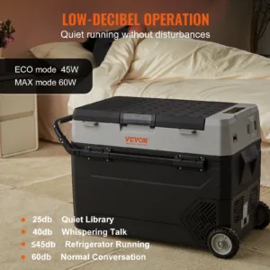 Glacière Électrique Portable VEVOR 38L – Réfrigérateur de Voiture 12V Double Zone, Silencieuse, Économie d’Énergie, -20°C à +10°C Liv. gratuit – Image 4