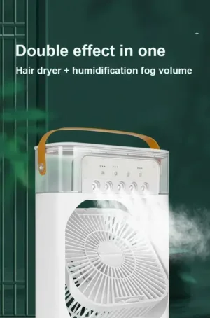 Humidificateur Ventilateur USB 3-en-1 | Refroidisseur d'air rapide LED 7 couleurs – Maison & Bureau – Image 5