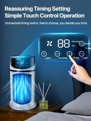 Mini Climatiseur Portable Sarmocare – Refroidisseur d'air à eau USB pour Bureau et Maison Exp. rapide – Image 5
