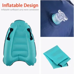 Planche de Surf Gonflable avec Poignée – Flottante, Portable, Unisexe pour Plage, Natation et Loisirs Exp. gratuit – Image 4