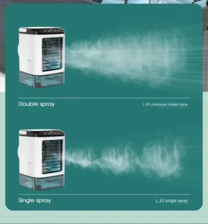 Climatiseur de Bureau Portable 3-en-1 – Refroidisseur à Atomisation Ultrasonique, 3 Vitesses, 900 ml, Veilleuse LED – USB Silencieux pour Maison et Bureau Env. gratuit – Image 7