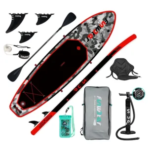 FunWater SUPFW10B – Planche à Pagaie Gonflable 10.8’ x 33’’ x 6’’, Antidérapante, Accessoires Inclus Exp. gratuit – Image 7