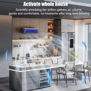 Climatiseur Mural Portable Silencieux 3 Vitesses – Refroidisseur d’Air Rechargeable 2000mAh pour Cuisine, Bureau, Été Liv. gratuit – Image 6