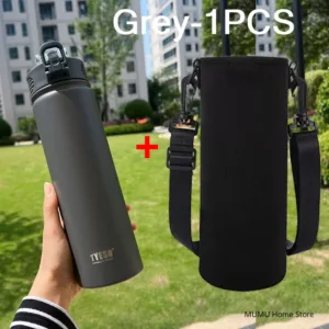 TYESO Bouteille Thermos 600/750 ml – Acier Inoxydable avec Paille – Tasse Isotherme Voiture & Sport rapide Chaud/Froid – Image 7