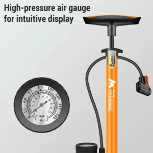 Pompe à Vélo Haute Pression 160 psi – Gonfleur Portable avec Jauge et Buses Multiples Liv. gratuit – Image 6