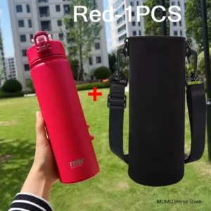 TYESO Bouteille Thermos 600/750 ml – Acier Inoxydable avec Paille – Tasse Isotherme Voiture & Sport rapide Chaud/Froid – Image 8