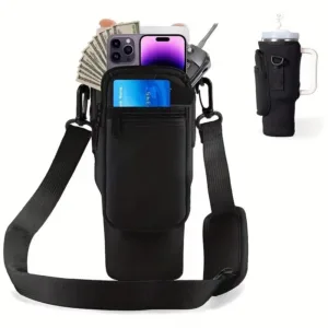 Sac de Transport pour Bouteille Stanley 40oz – Poche Téléphone & Sangle Réglable – Néoprène Résistant Env. rapide – Image 3